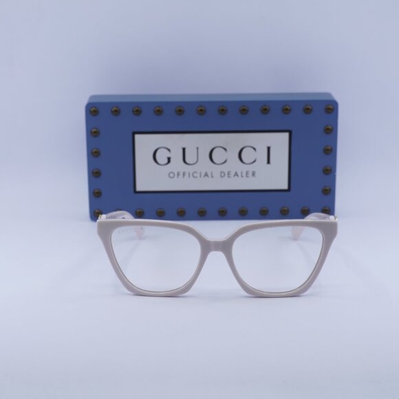 Final Price! Gucci GG1542S 003 Ivory/Clear with Clip-On Brown Sunglasses main image 4